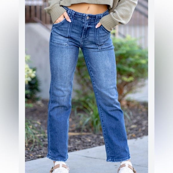 Risen Denim - NWT Risen Cargo Flare Ankle Jeans